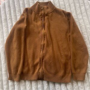 Boys H&M Brown Zip-Up Cardigan Sweater Size 6/7